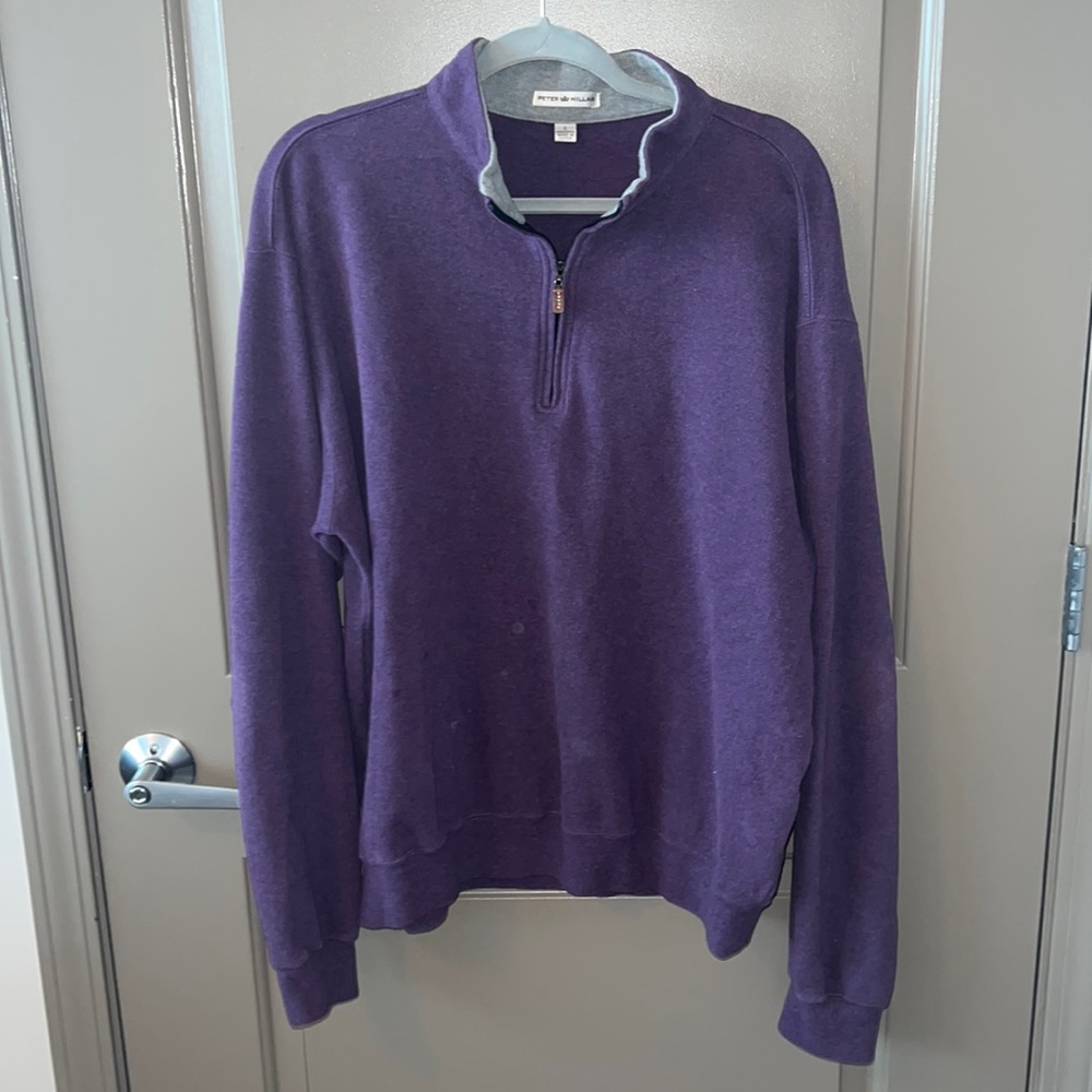 Peter Millar purple 1/4 zip size L